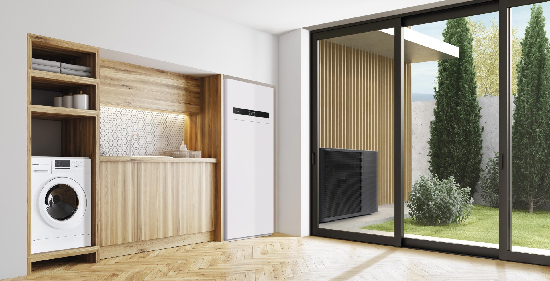 R290 warmtepompinstallatie met binnen- en buitenunit